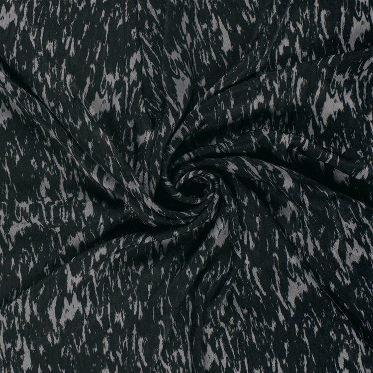 Polyester Satin Samt Muster - stahlgrau