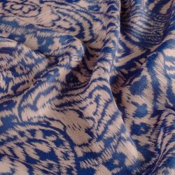 Polyester Satin Samt Paisley Kunst - hellrosa