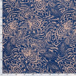 Polyester Satin Samt Paisley Kunst - hellrosa