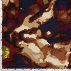 Polyester Satin Samt Farbkunst - rost
