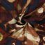 Polyester Satin Samt Farbkunst - rost
