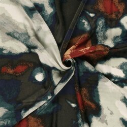 Polyester Satin Samt Farbkunst - waldgrün