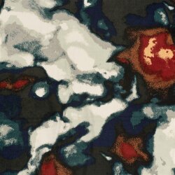 Polyester Satin Samt Farbkunst - waldgrün