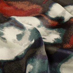 Polyester Satin Samt Farbkunst - waldgrün