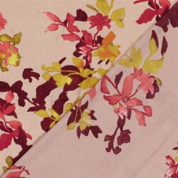 Polyester Satin Samt LEAVES