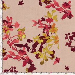 Polyester Satin Samt LEAVES