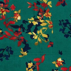 Polyester Satin Samt LEAVES