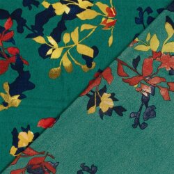 Polyester Satin Samt LEAVES