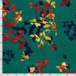 Polyester Satin Samt LEAVES