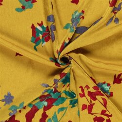 Polyester Satin Samt LEAVES