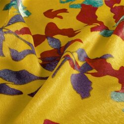 Polyester Satin Samt LEAVES