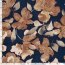 Polyester Satin Samt Blumen - dunkelblau