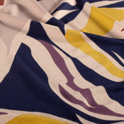 Viskose Jersey Abstract - dunkelblau