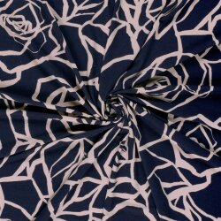 Viskose Jersey Formen - dunkelblau