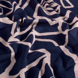 Viskose Jersey Formen - dunkelblau