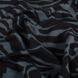 Viskose Jersey Zebrastreifen - stahlblau