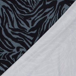 Viskose Jersey Zebrastreifen - stahlblau