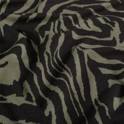 Viskose Jersey Zebramuster - oliv
