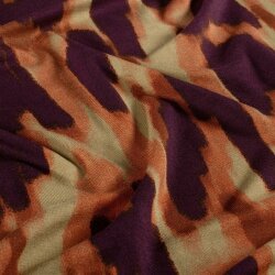 Viskose Jersey bunte Pinselei - aubergine