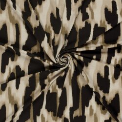 Viskose Jersey Pinselstriche - schwarz