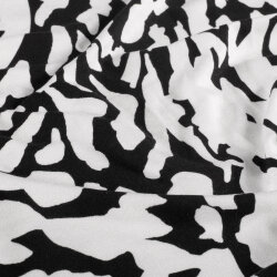 Viskose Jersey Abstrakt - schwarz/weiss