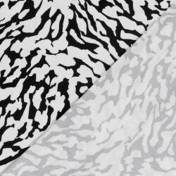 Viskose Jersey Abstrakt - schwarz/weiss