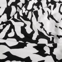 Viskose Jersey Flecken - schwarz/weiss