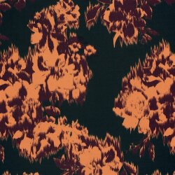 Romanit Jersey "Punta di Roma" verschwommene Blumen - dunkelgrau