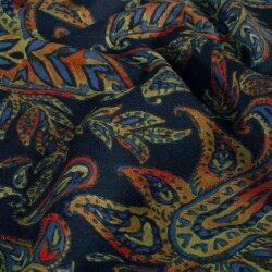 Romanit Jersey "Punta di Roma" Paisley - dunkelblau