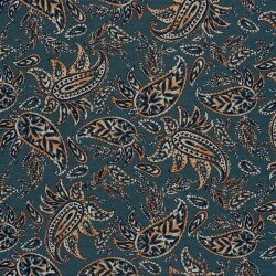 Romanit Jersey "Punta di Roma" Paisley - dunkelgrün