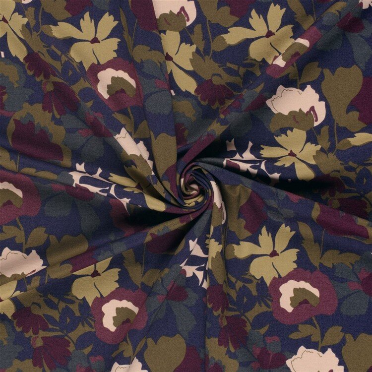 Romanit Jersey "Punta di Roma" Blumen- taupe