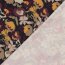Romanit Jersey "Punta di Roma" Blumen - schwarz