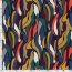 Romanit Jersey "Punta di Roma" bunte Streifen - orangerot