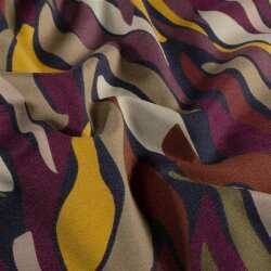 Romanit Jersey "Punta di Roma" bunte Streifen - ziegelrot