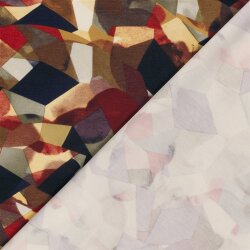 Romanit Jersey "Punta di Roma" Farbblöcke - dunkelrot