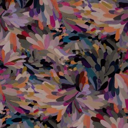 Viskose Popeline bunte wilde Kunst - hellpink