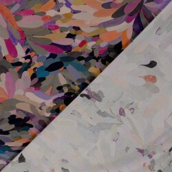 Viskose Popeline bunte wilde Kunst - hellpink