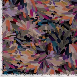 Viskose Popeline bunte wilde Kunst - hellpink