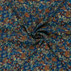 Viskose Popeline Farbtupfen - indigo