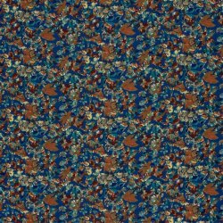 Viskose Popeline Farbtupfen - indigo