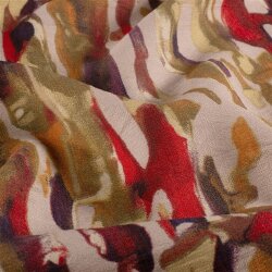 Viskose Nylon Ottoman bunte Streifen - altrosa