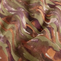 Viskose Nylon Ottoman bunte Streifen - salbei