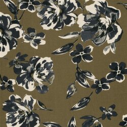 Viskose Nylon Ottoman Blumen