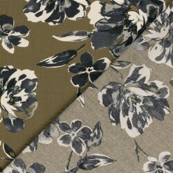 Viskose Nylon Ottoman Blumen
