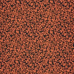 Viskose Nylon Ottoman Blumen - dunkelblau