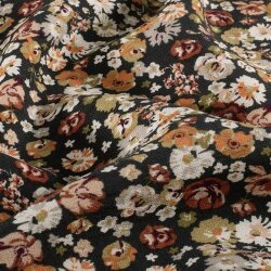 Viskose Nylon Ottoman Blumen