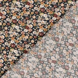 Viskose Nylon Ottoman Blumen