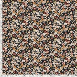 Viskose Nylon Ottoman Blumen