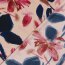 Satin Duchesse Blumen - dunkelblau