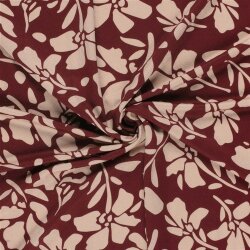 Viskose Nylon Jersey Twill Blumen